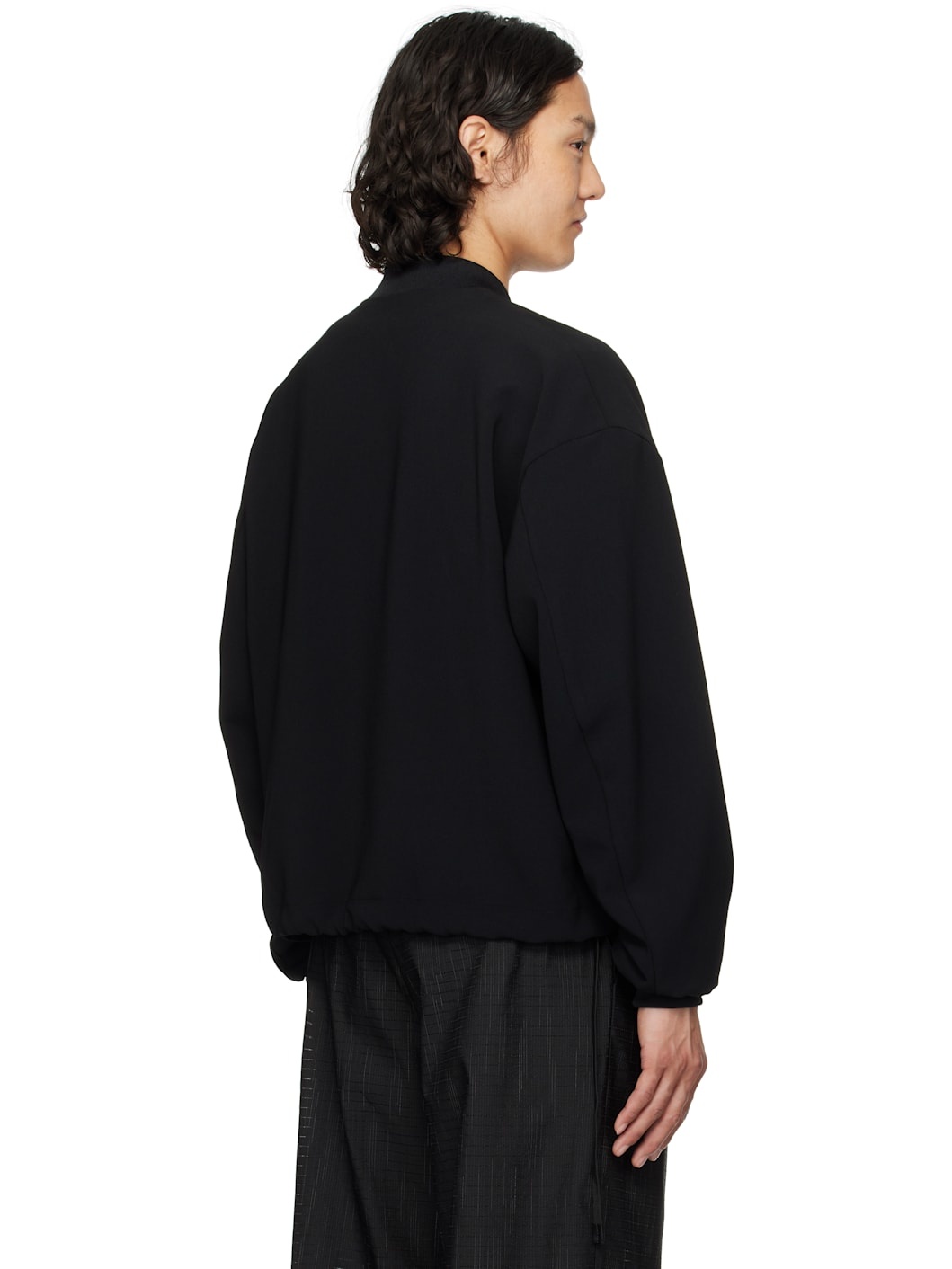 Black Blouson Bomber Jacket - 3