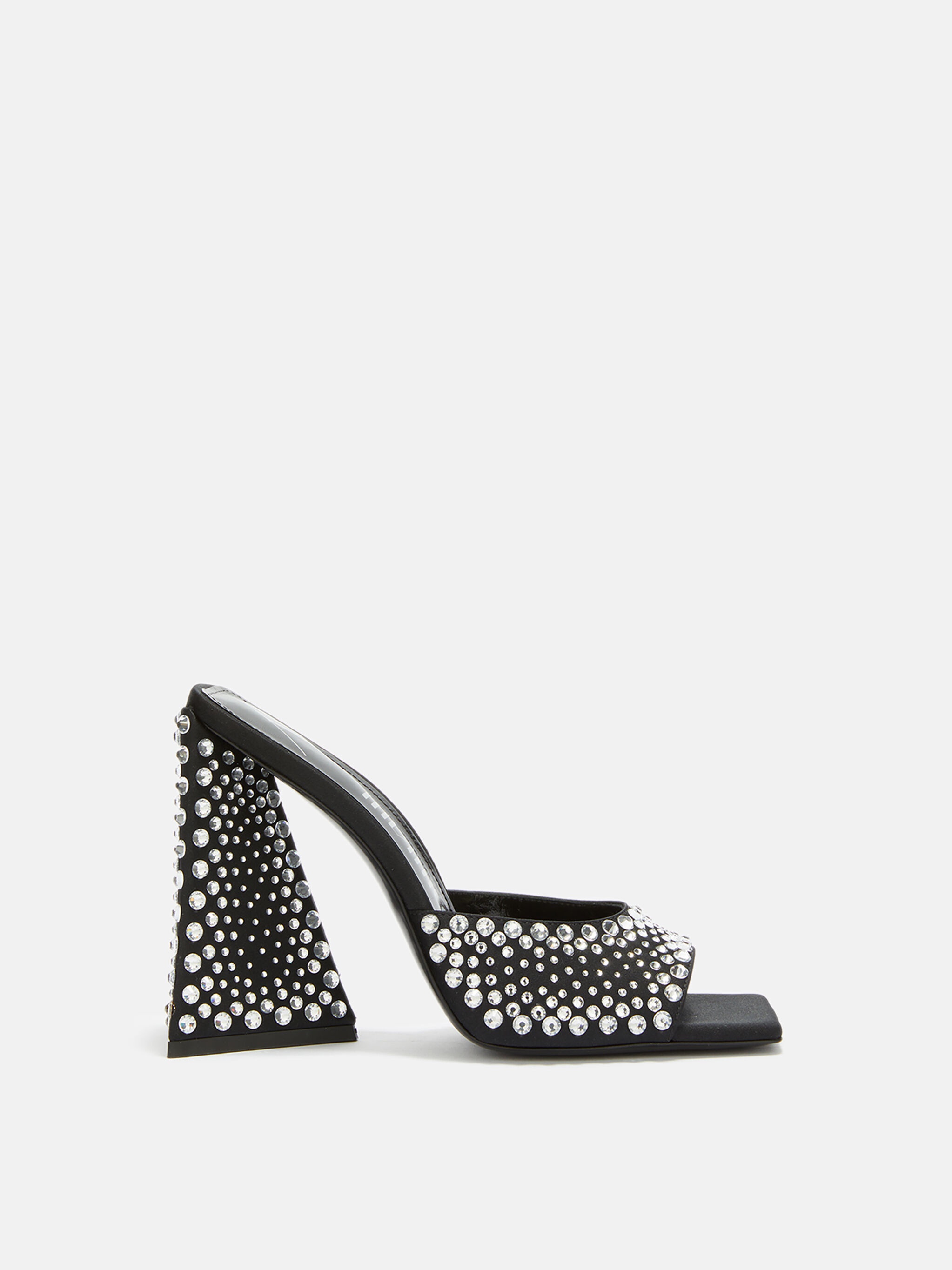 ''DEVON'' BLACK AND CRYSTAL MULE - 1