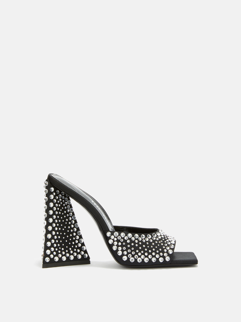 ''DEVON'' BLACK AND CRYSTAL MULE 1