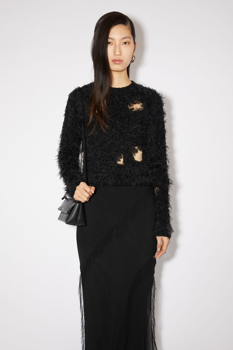 Acne Studios Wool blend cut-out jumper - Black outlook