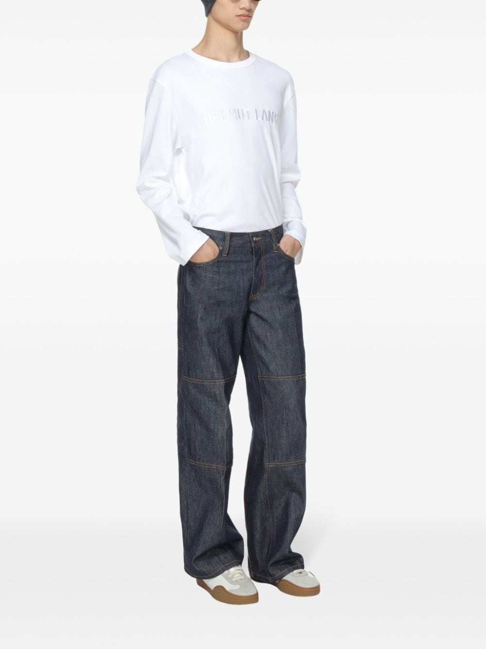 logo-embroidered T-shirt - 3