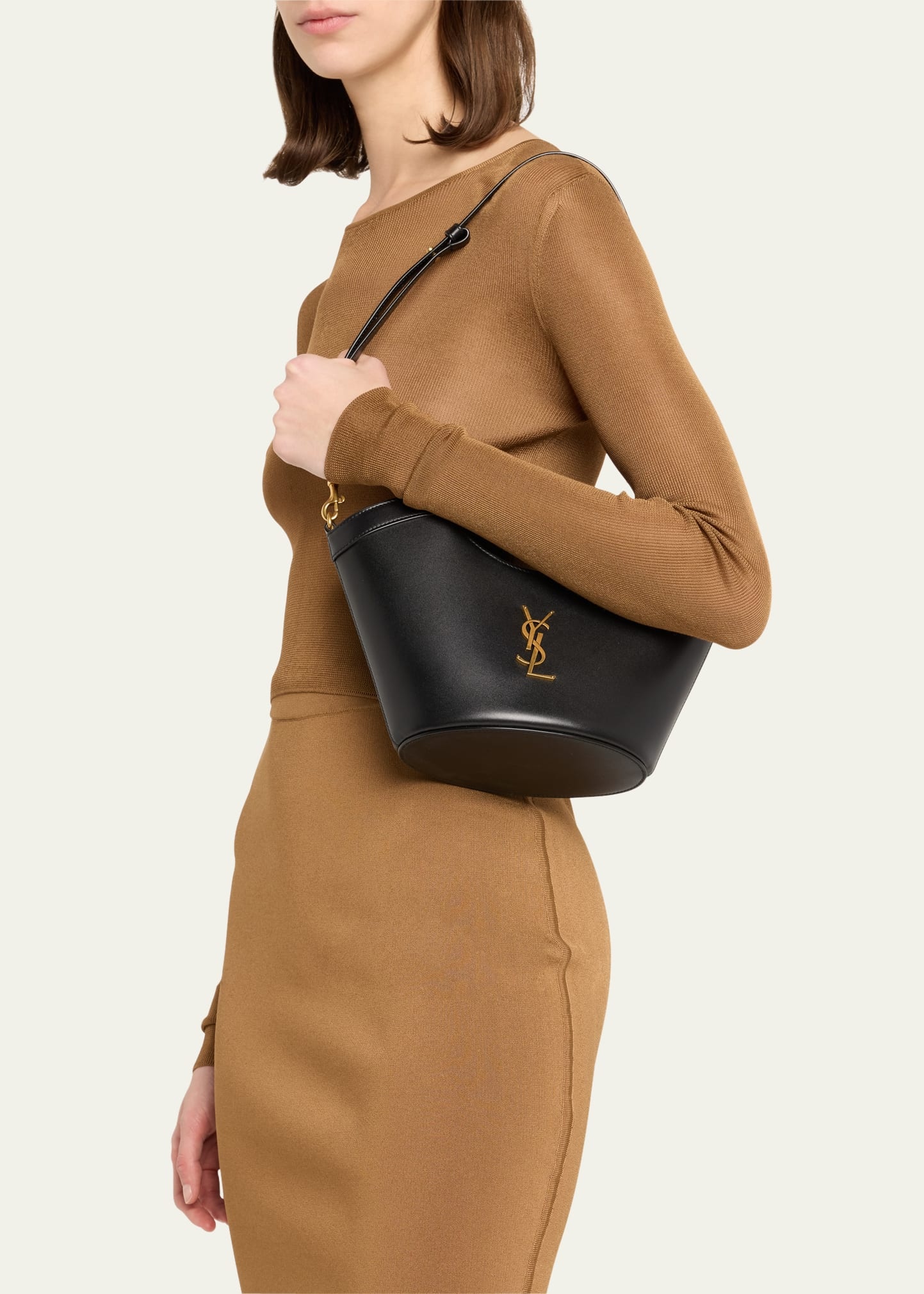Mini YSL Top-Handle Bag in Leather - 2