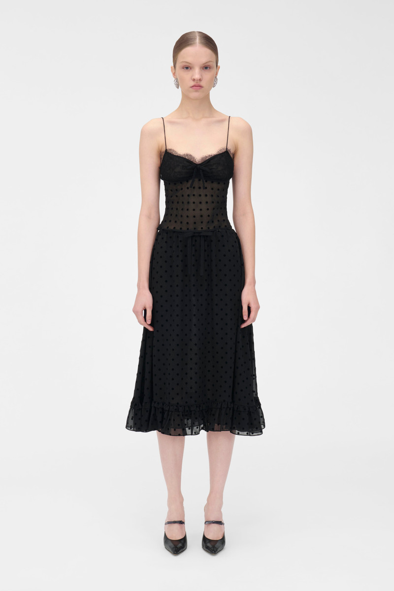 Alessandra Rich POLKA DOT SKIRT WITH BOW outlook