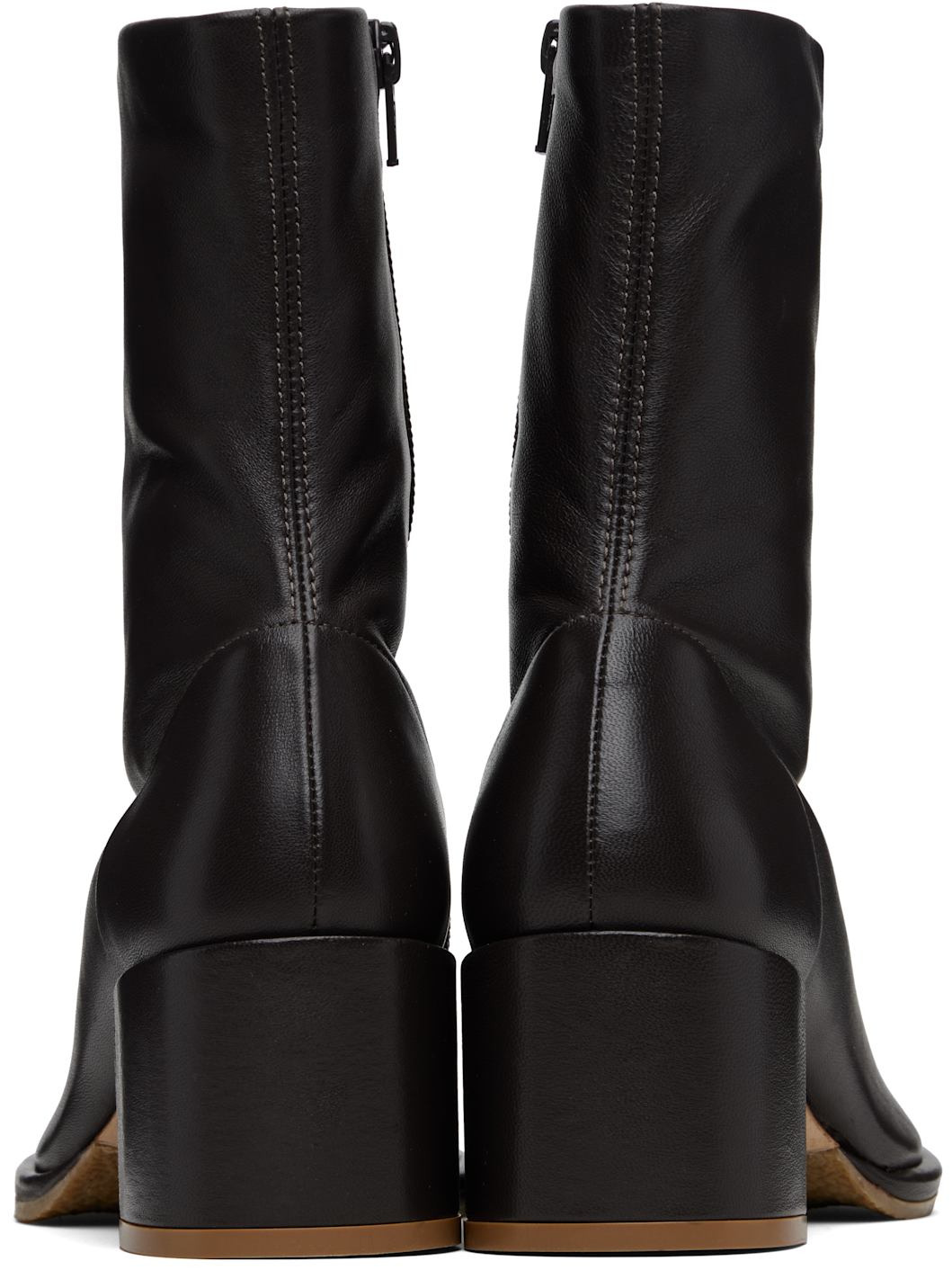 Brown Josiah Lamb Nappa Leather Ankle Boots - 2