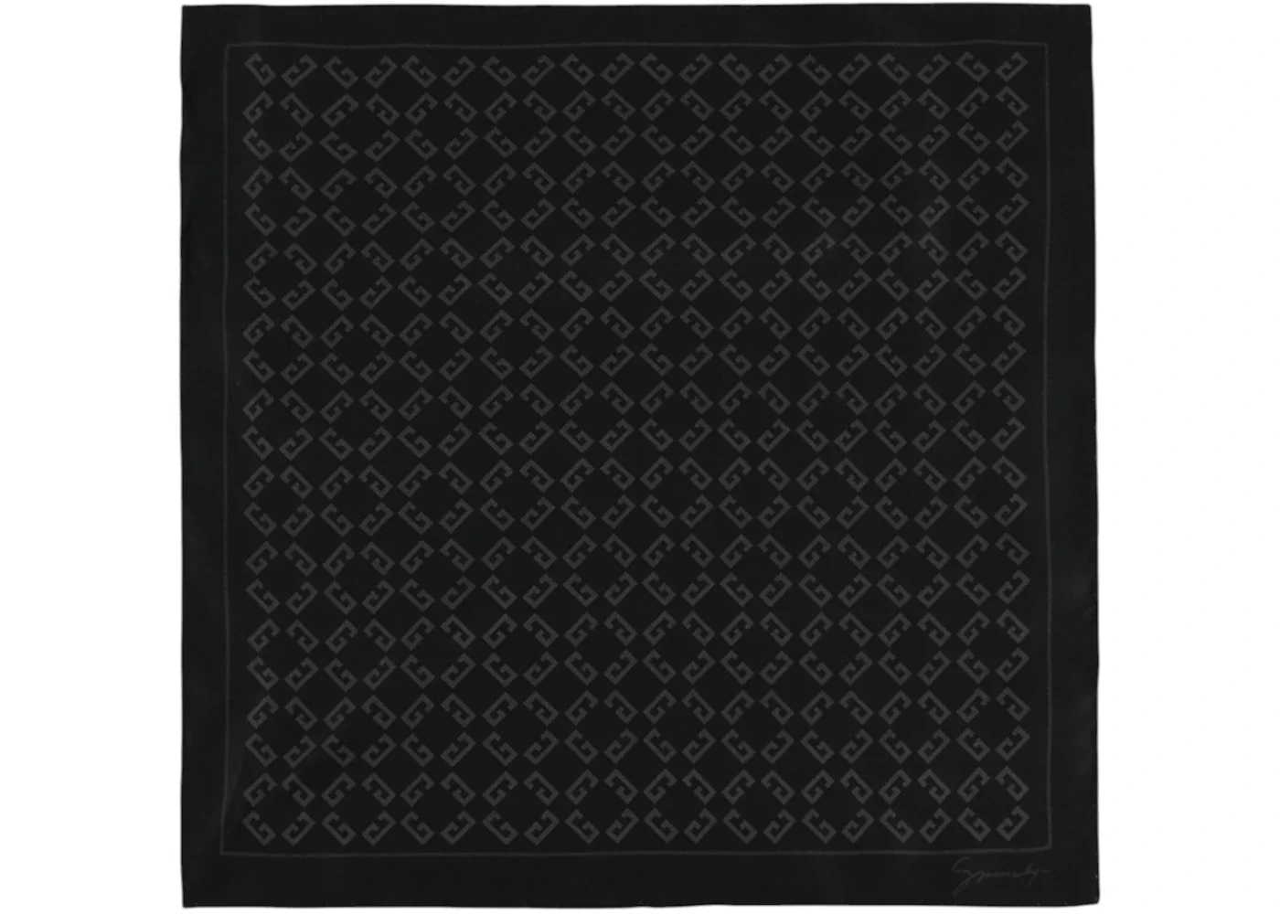 Givenchy 4G Monogram Pocket Square Black - 1