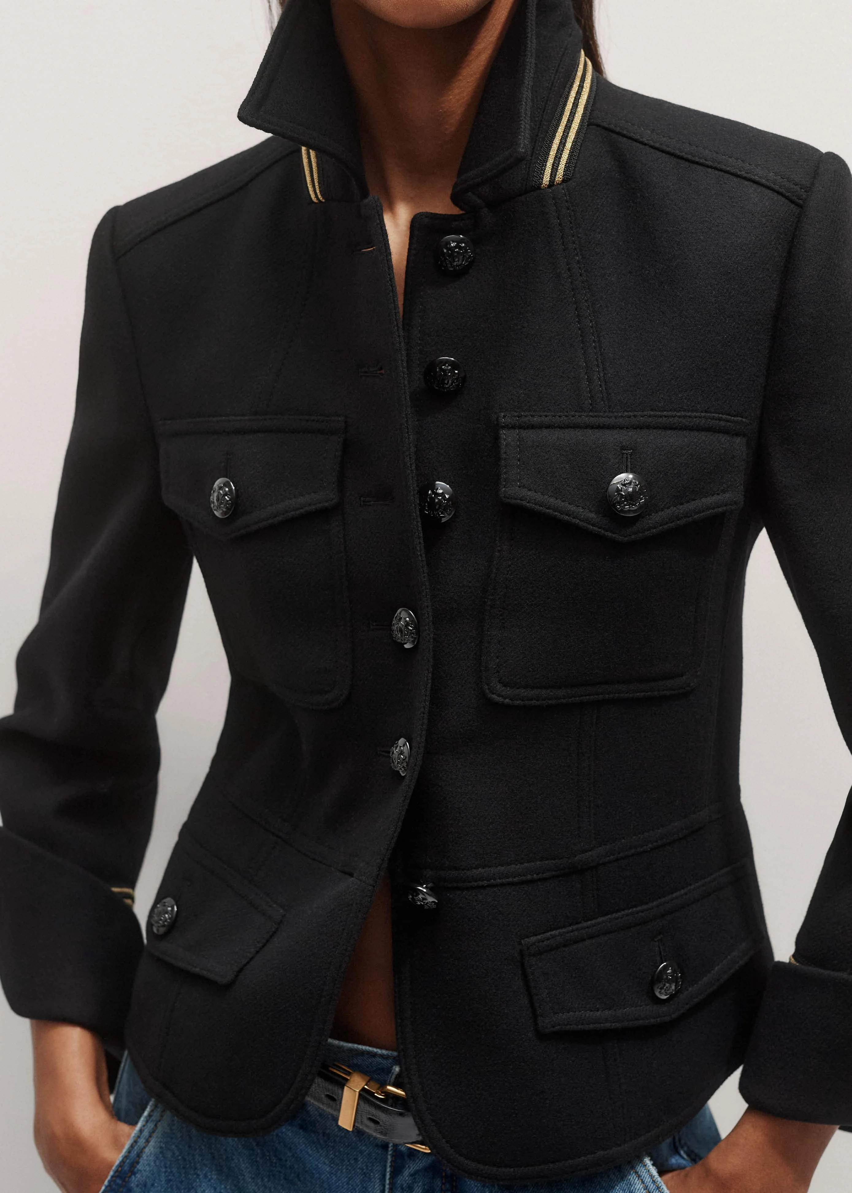 Fitted Military Jacket - 1