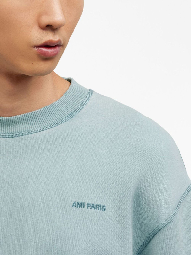 embroidered-logo cotton sweatshirt 6