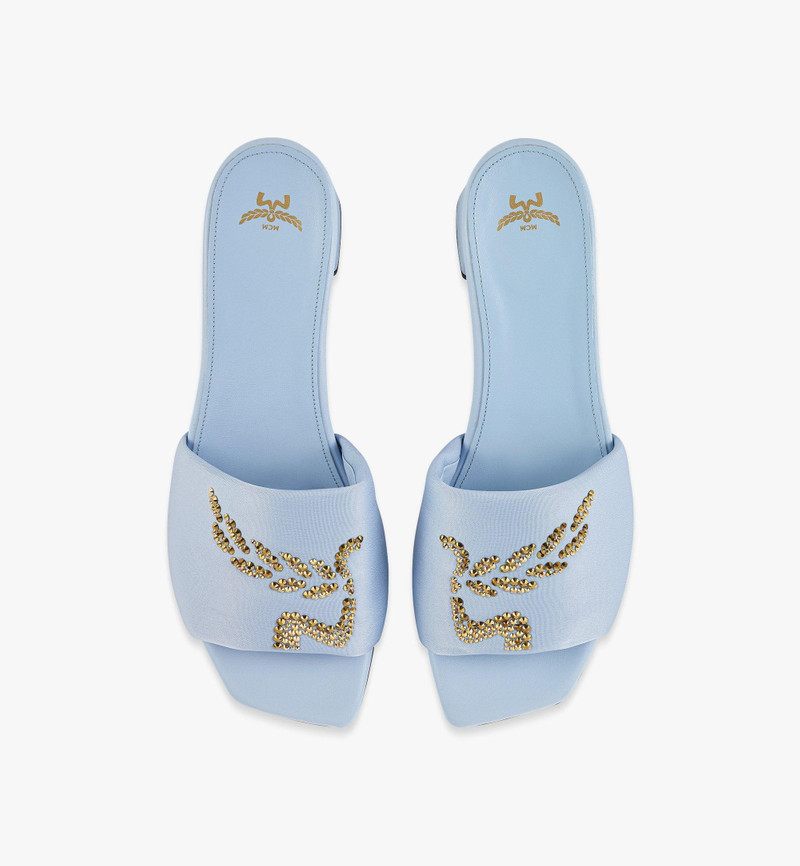 Strass Logo Heel Sandals 5