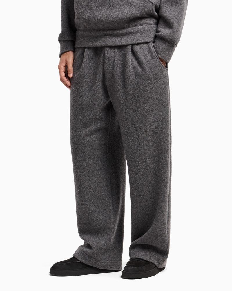 GIORGIO ARMANI SINGLE-PLEAT TROUSERS IN CASHMERE FLEECE outlook