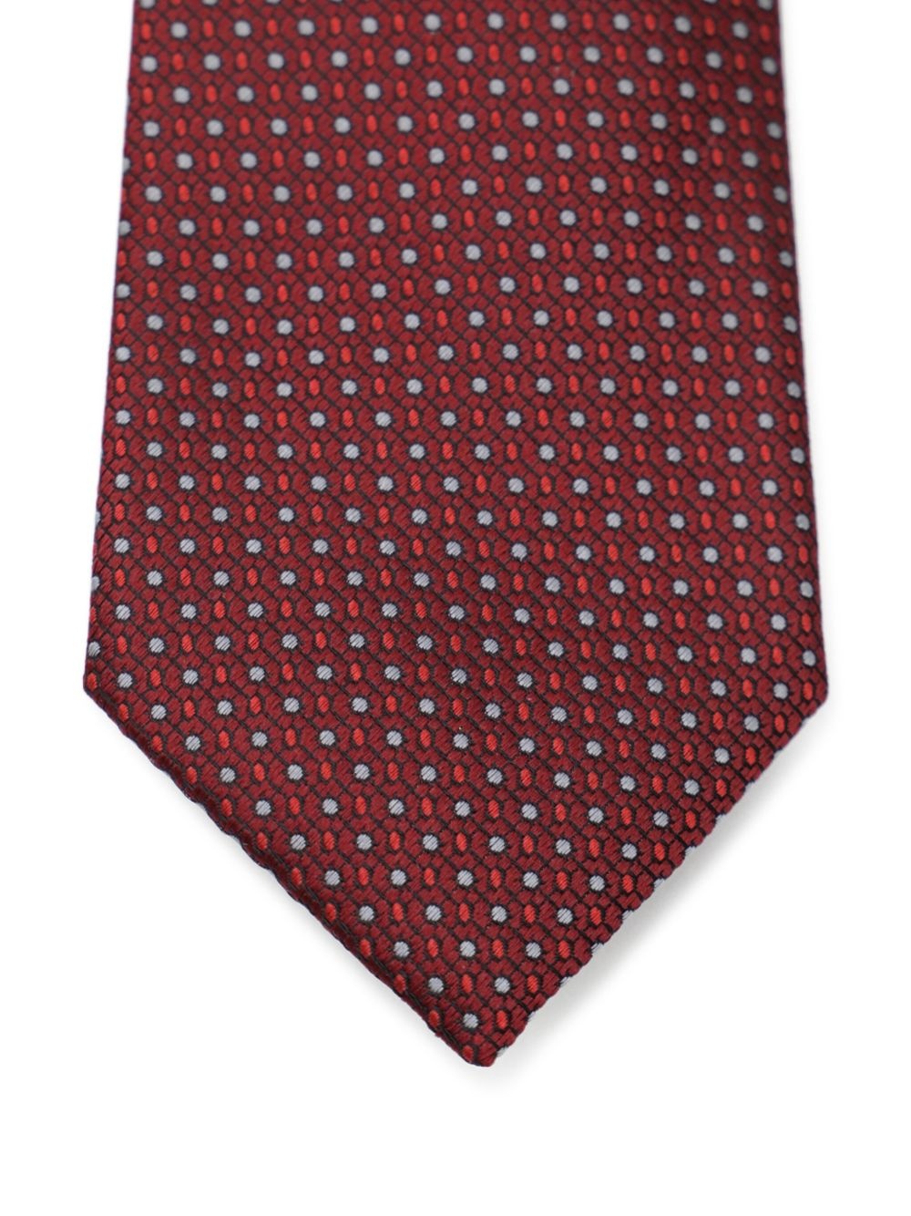 patterned wool tie - 2