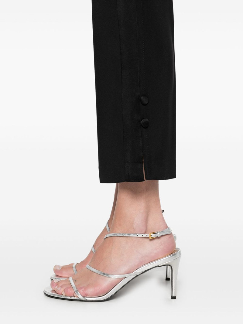 satin-trim crepe trousers 5