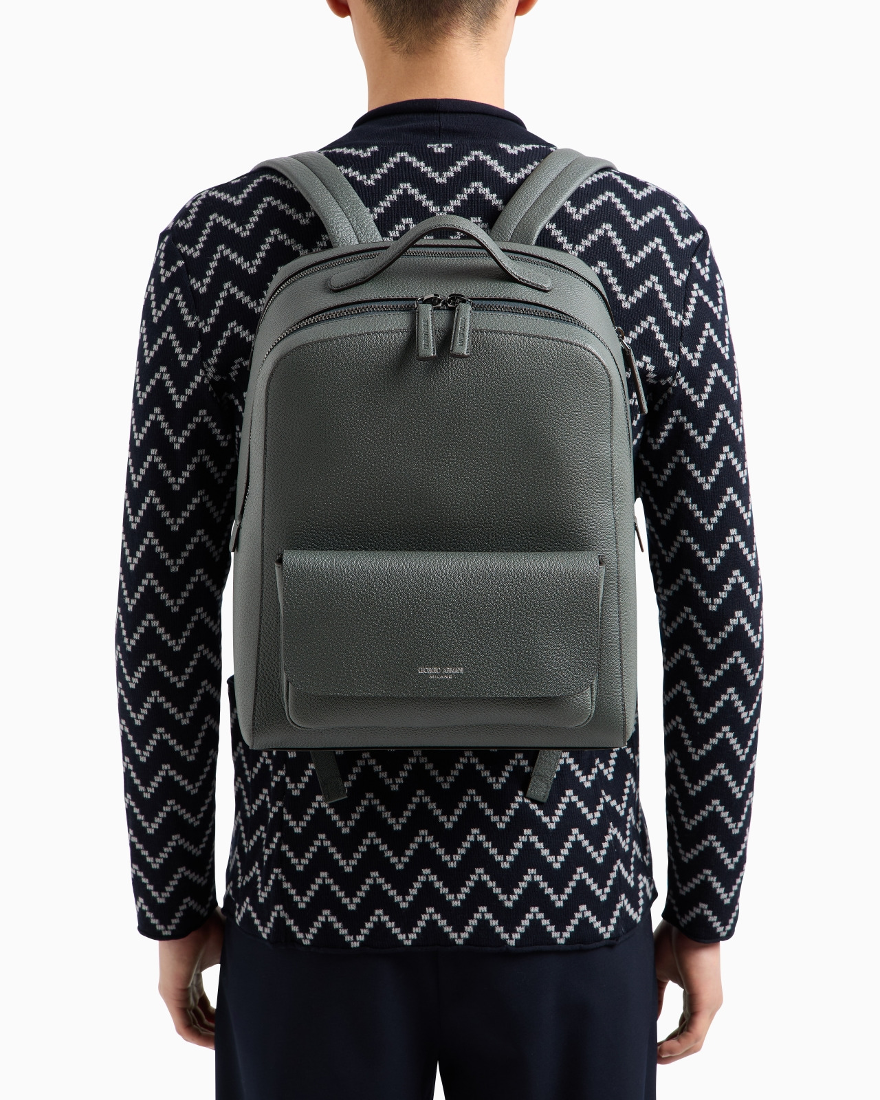 ROUND LEATHER BACKPACK - 6