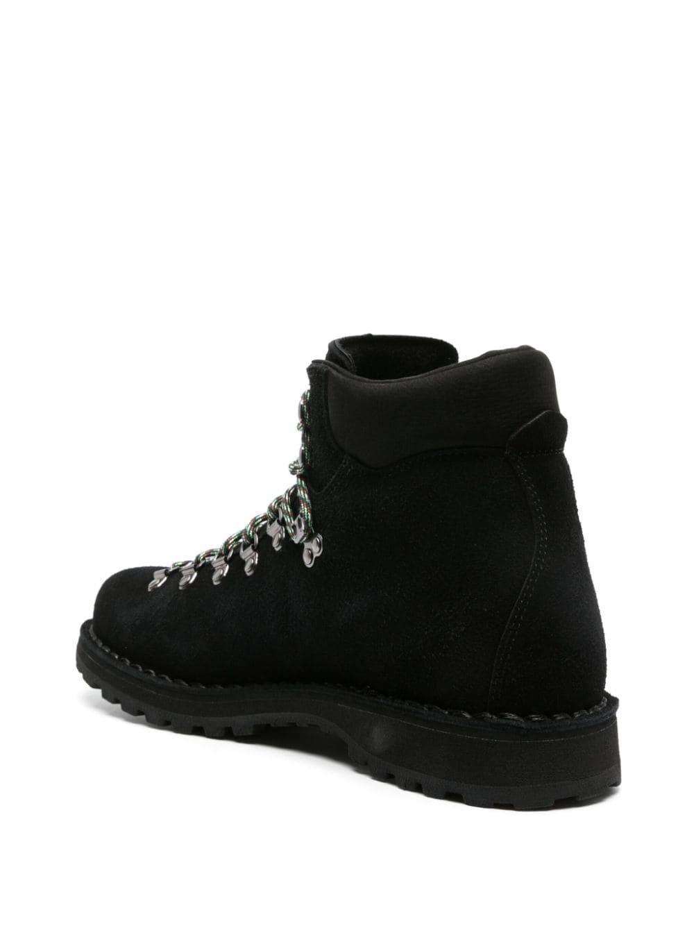 logo debossed suede lace-up boots - 3