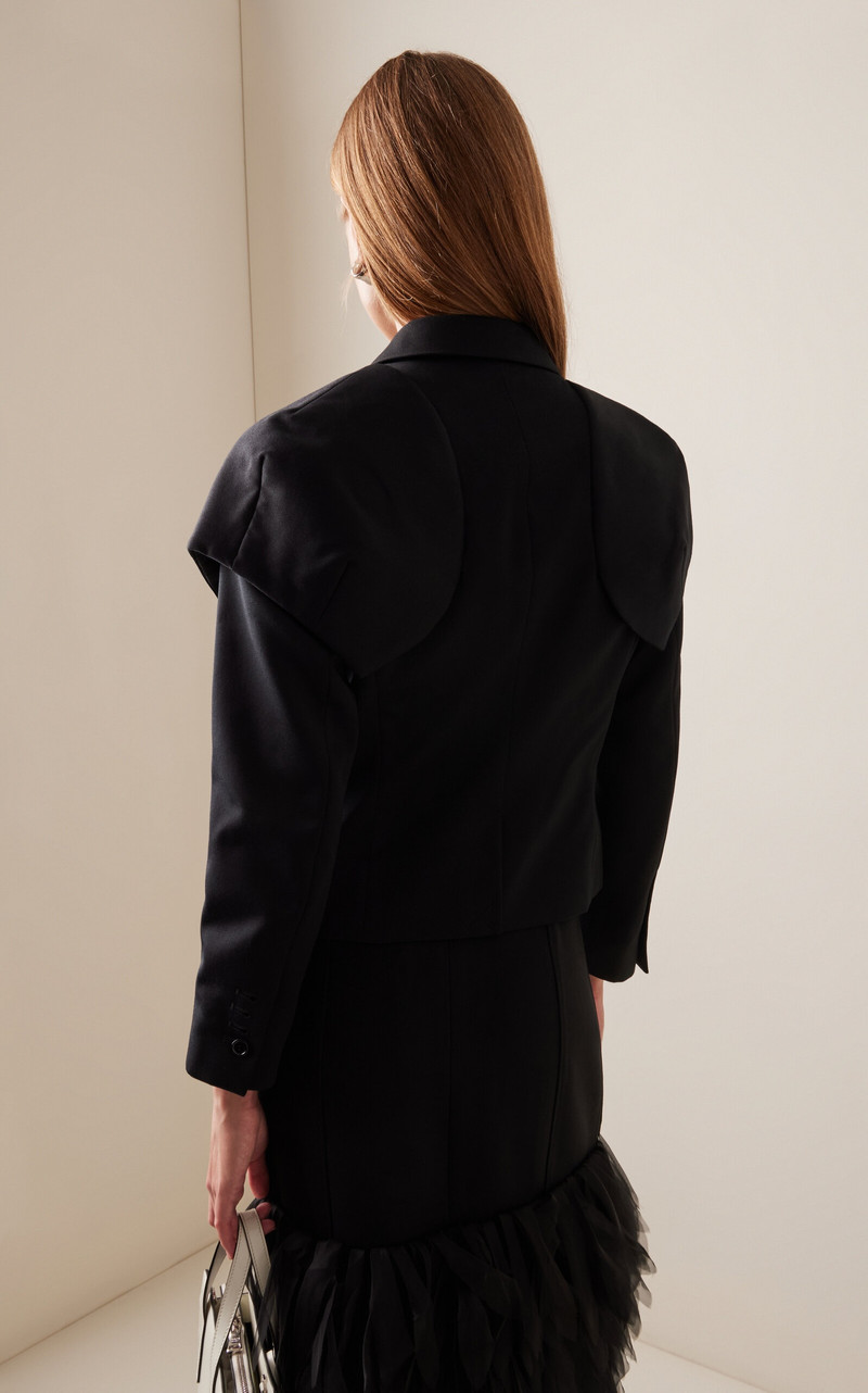 Embellished Wool-Blend Blazer black 4