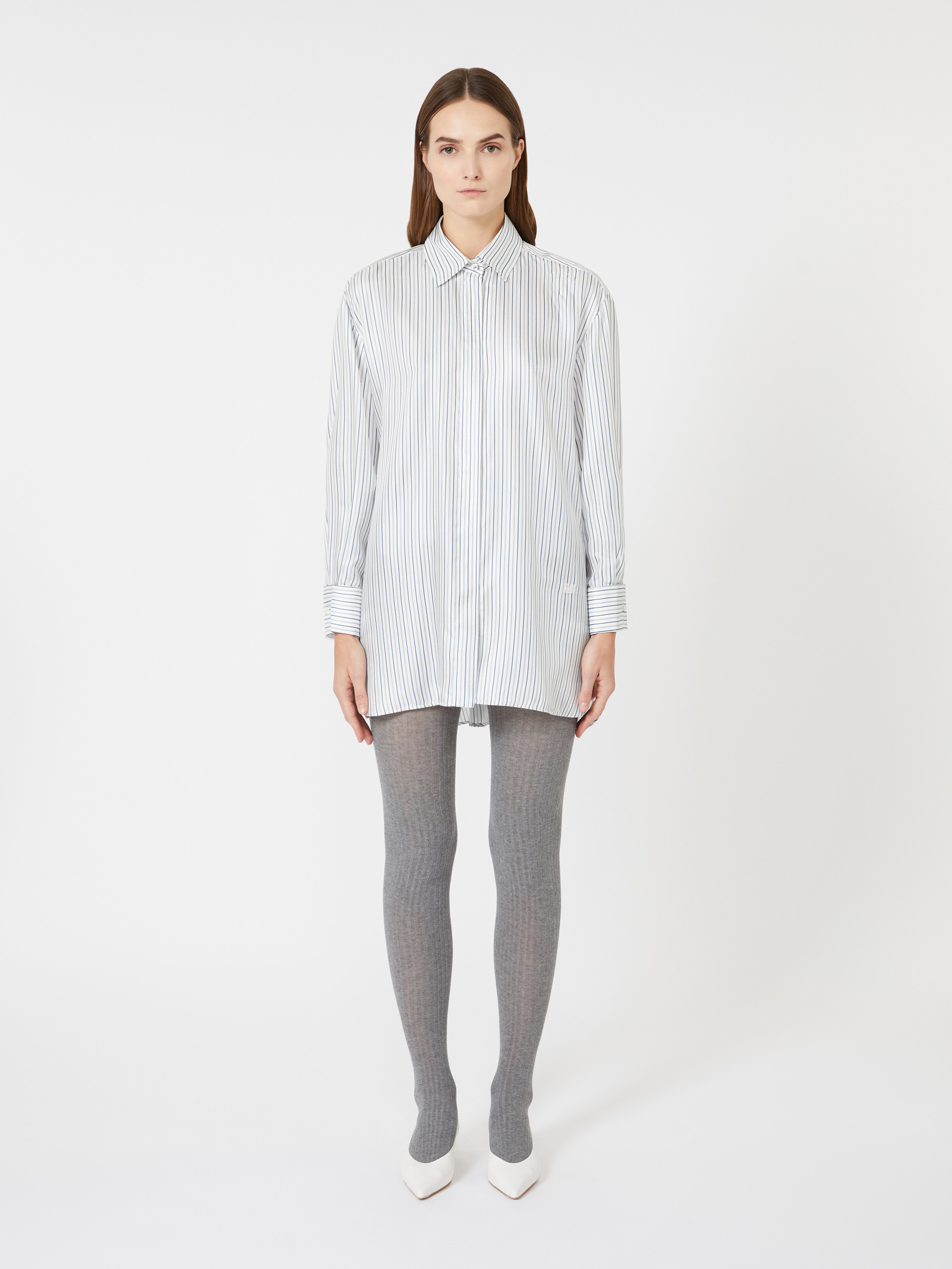 MONVISO Short, printed-silk shirt dress - 3