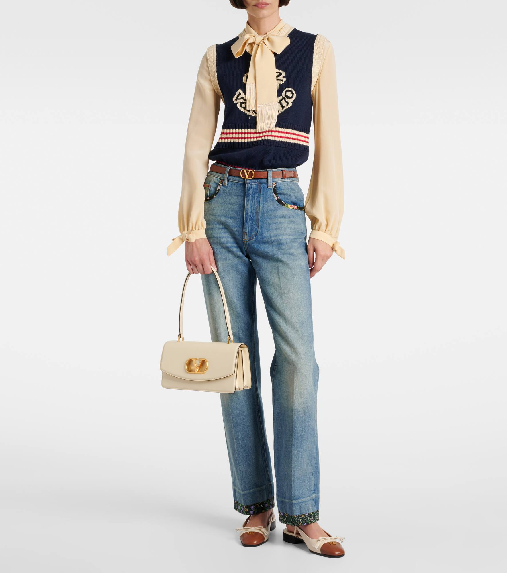 Vain VLogo leather tote bag - 5