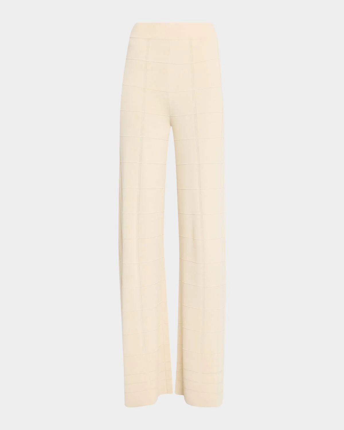Straight-Leg Viscose Knit Trousers - 1