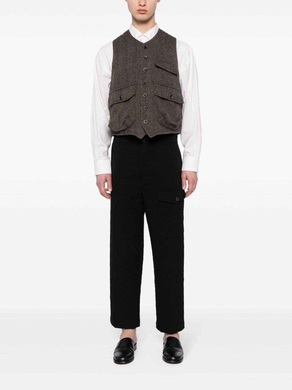 quilted cropped trousers - 2