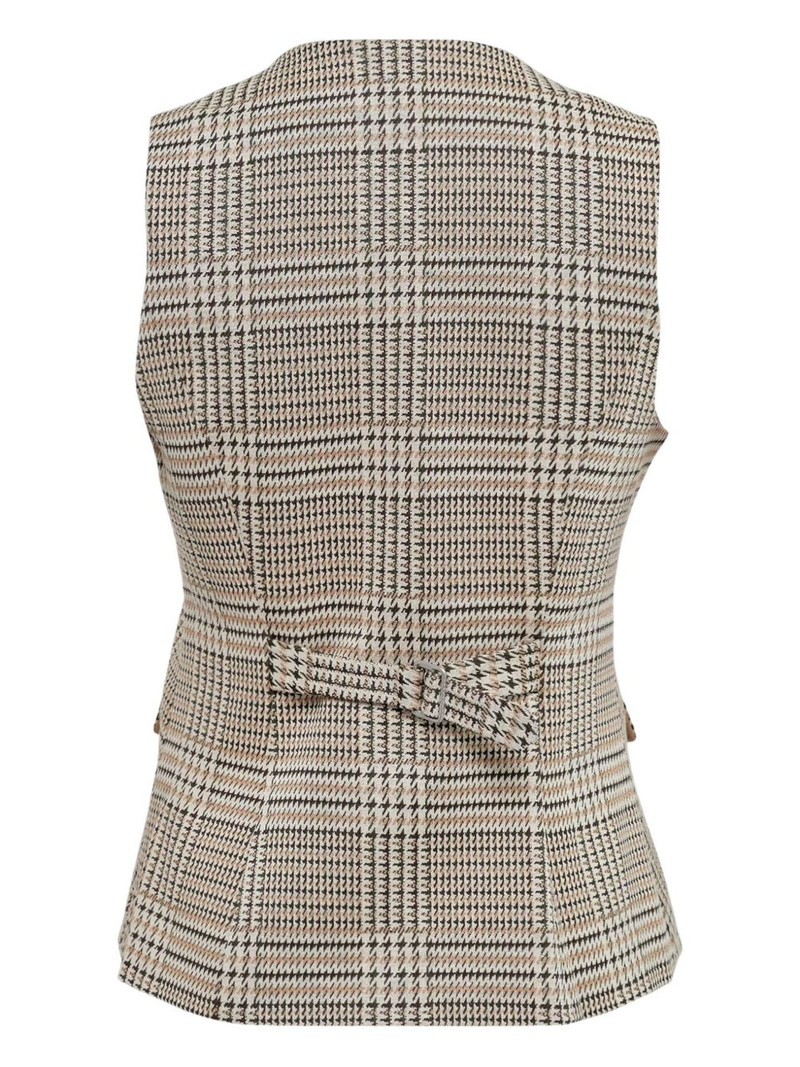 rag & bone Irina Ponte check waistcoat outlook