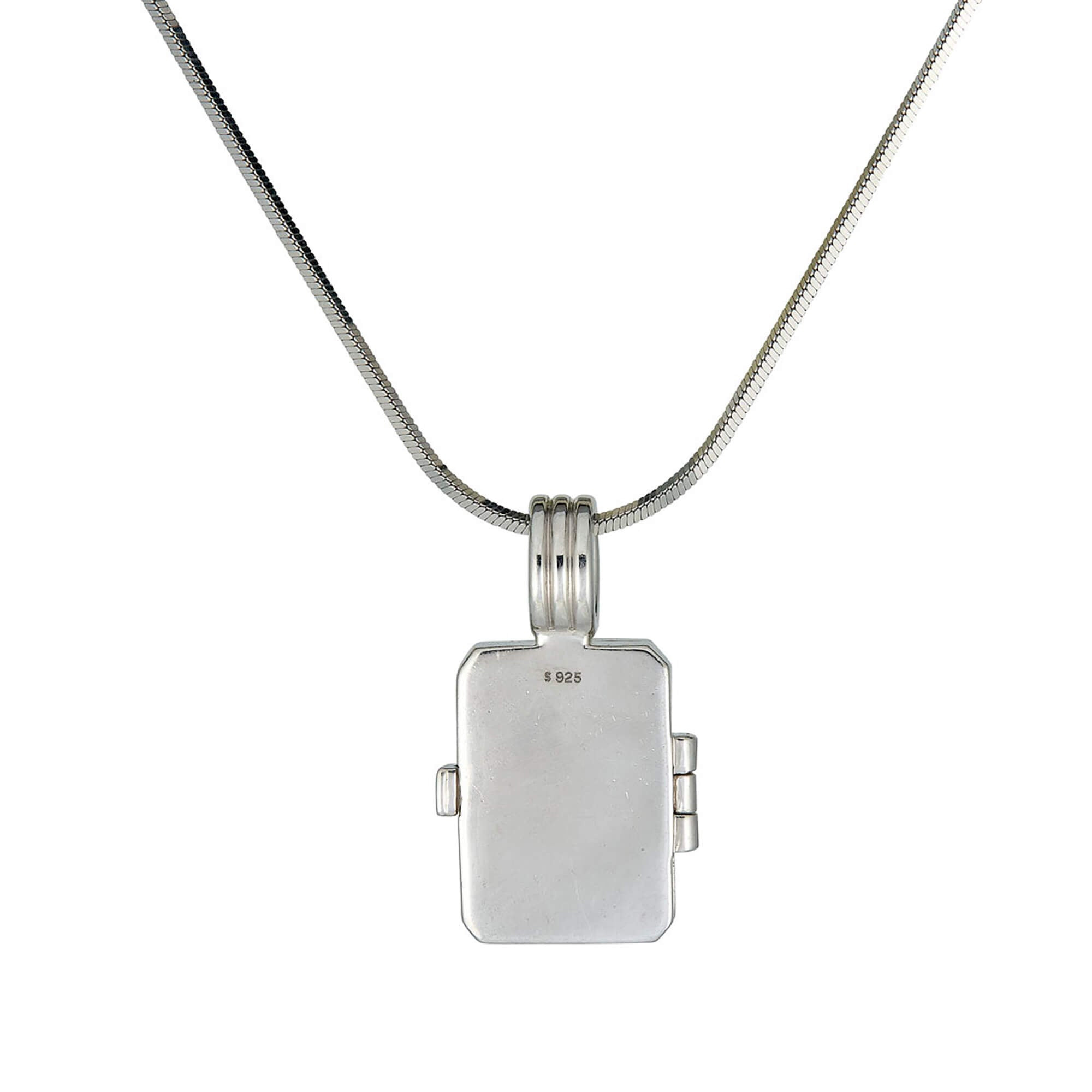 Silver Beekman Heart Locket Necklace - 4