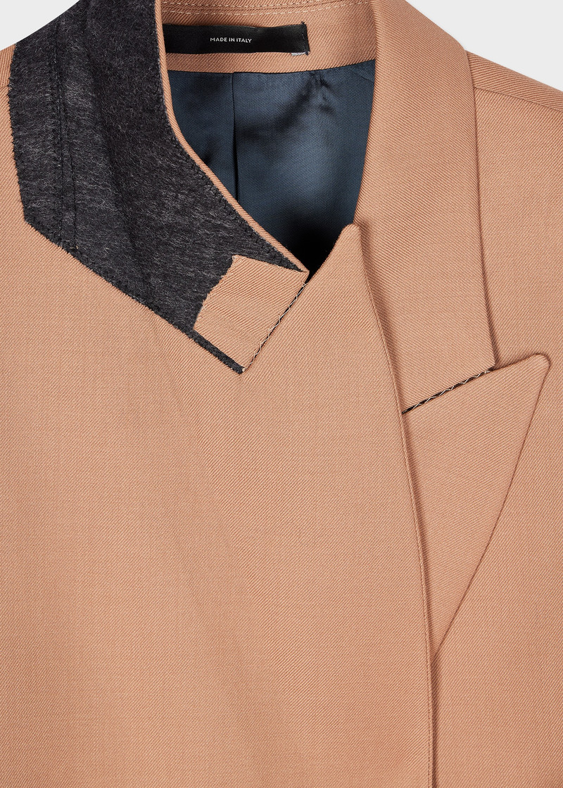 Paul Smith Women's A Suit To Travel In - Taupe Wool Double Breasted Blazer outlook