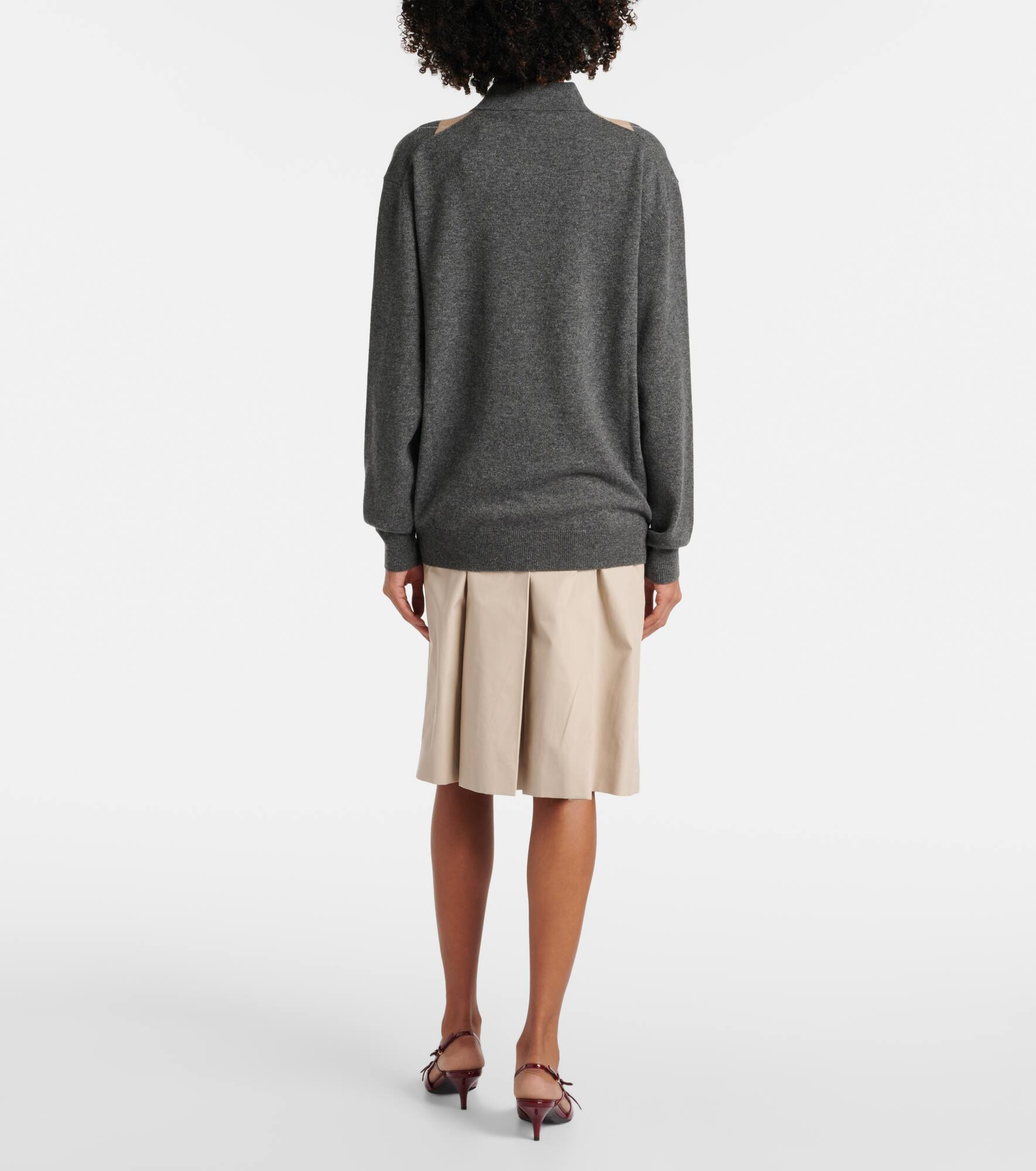 Argyle cashmere sweater - 3