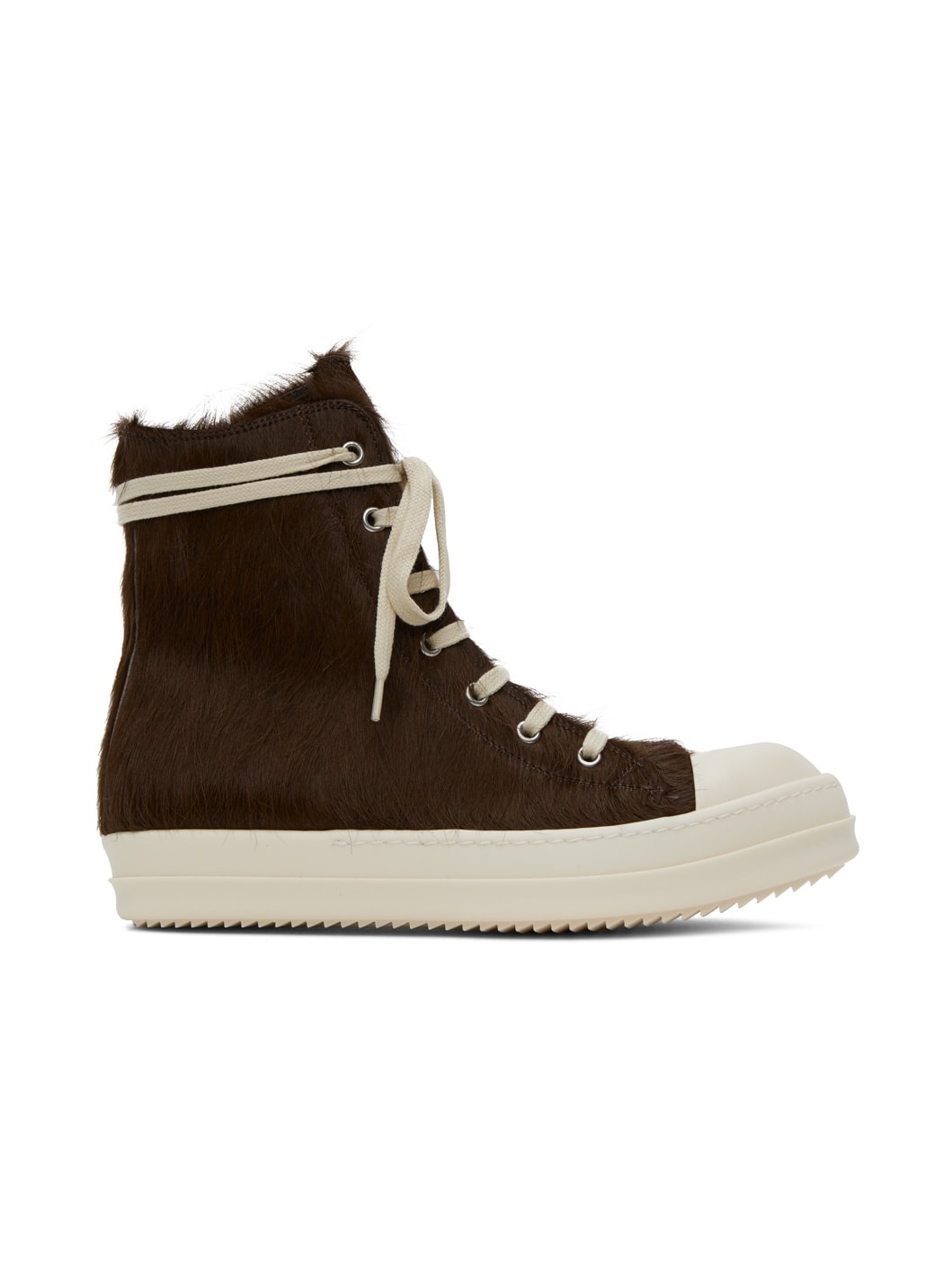 Brown Fur Sneakers - 1