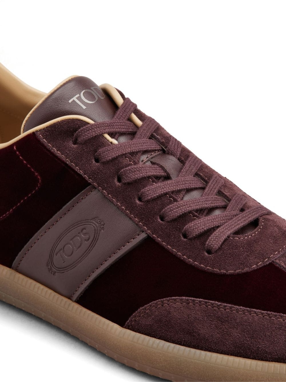 panelled suede low-top sneakers - 5