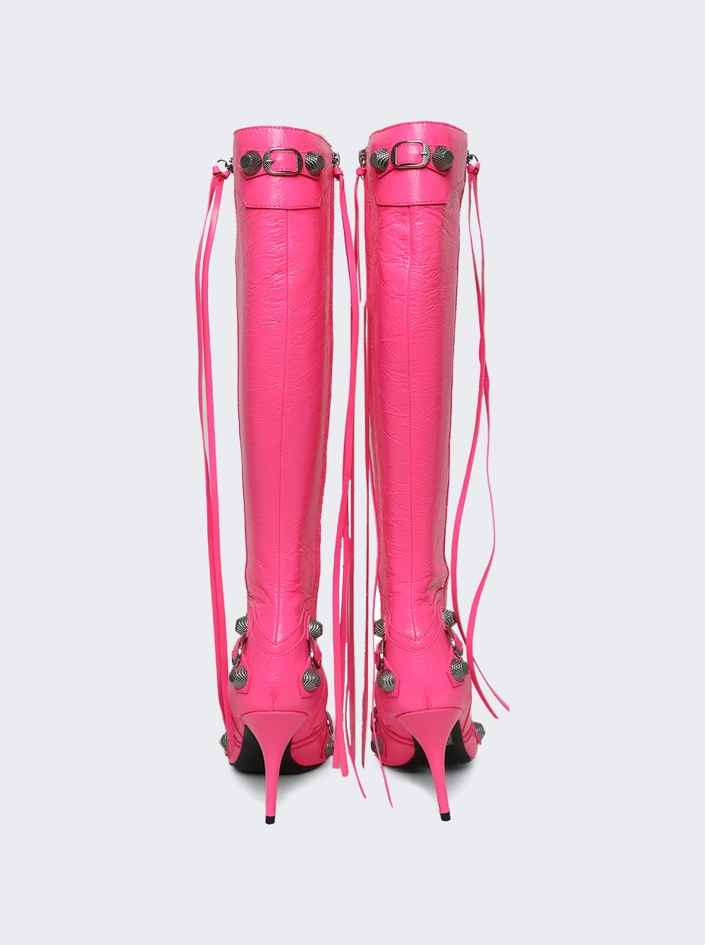 Tall Cagole High Heel Boot Fluorescent Pink - 3