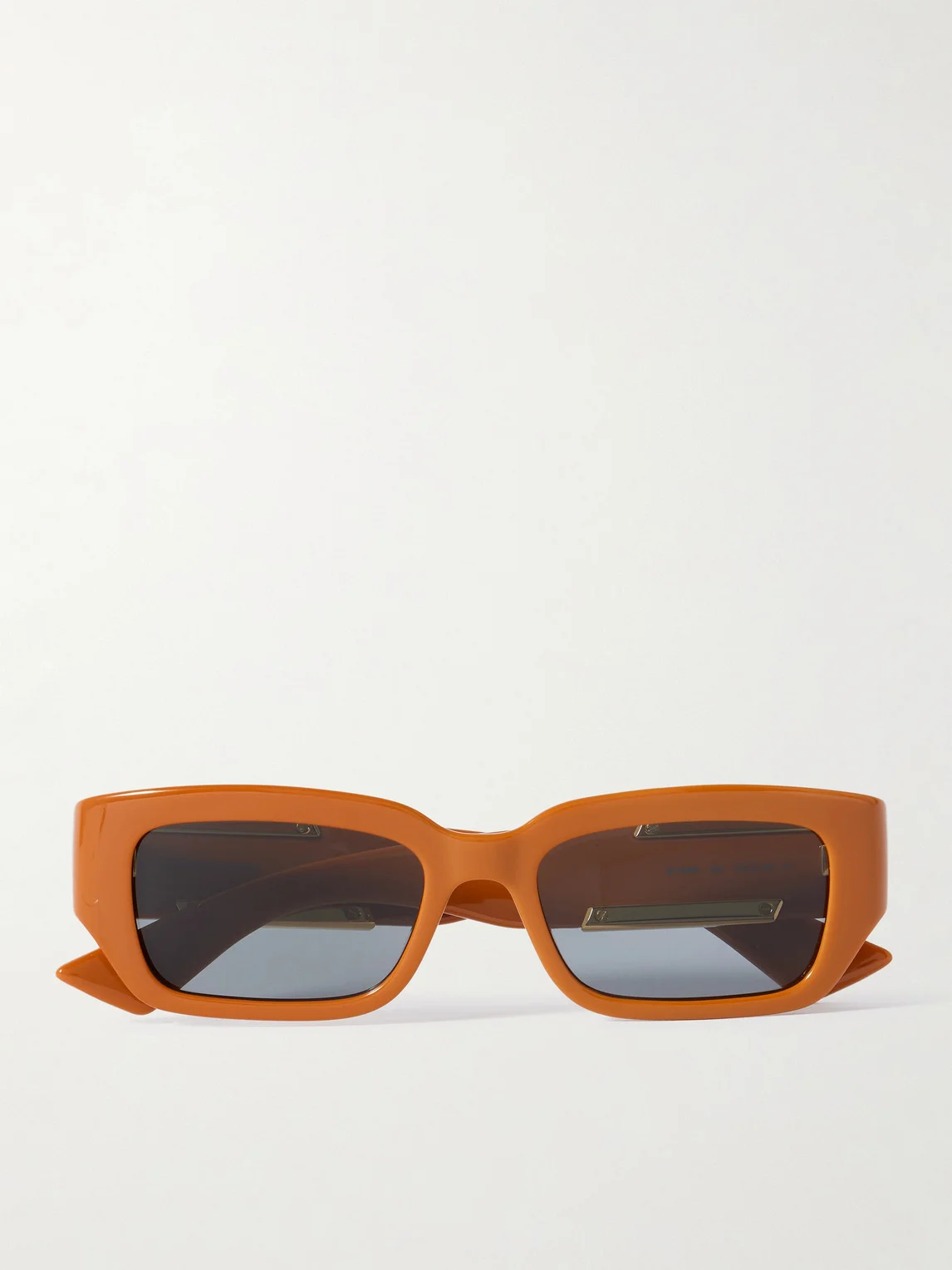 Rectangular-Frame Acetate and Gold-Tone Sunglasses - 1