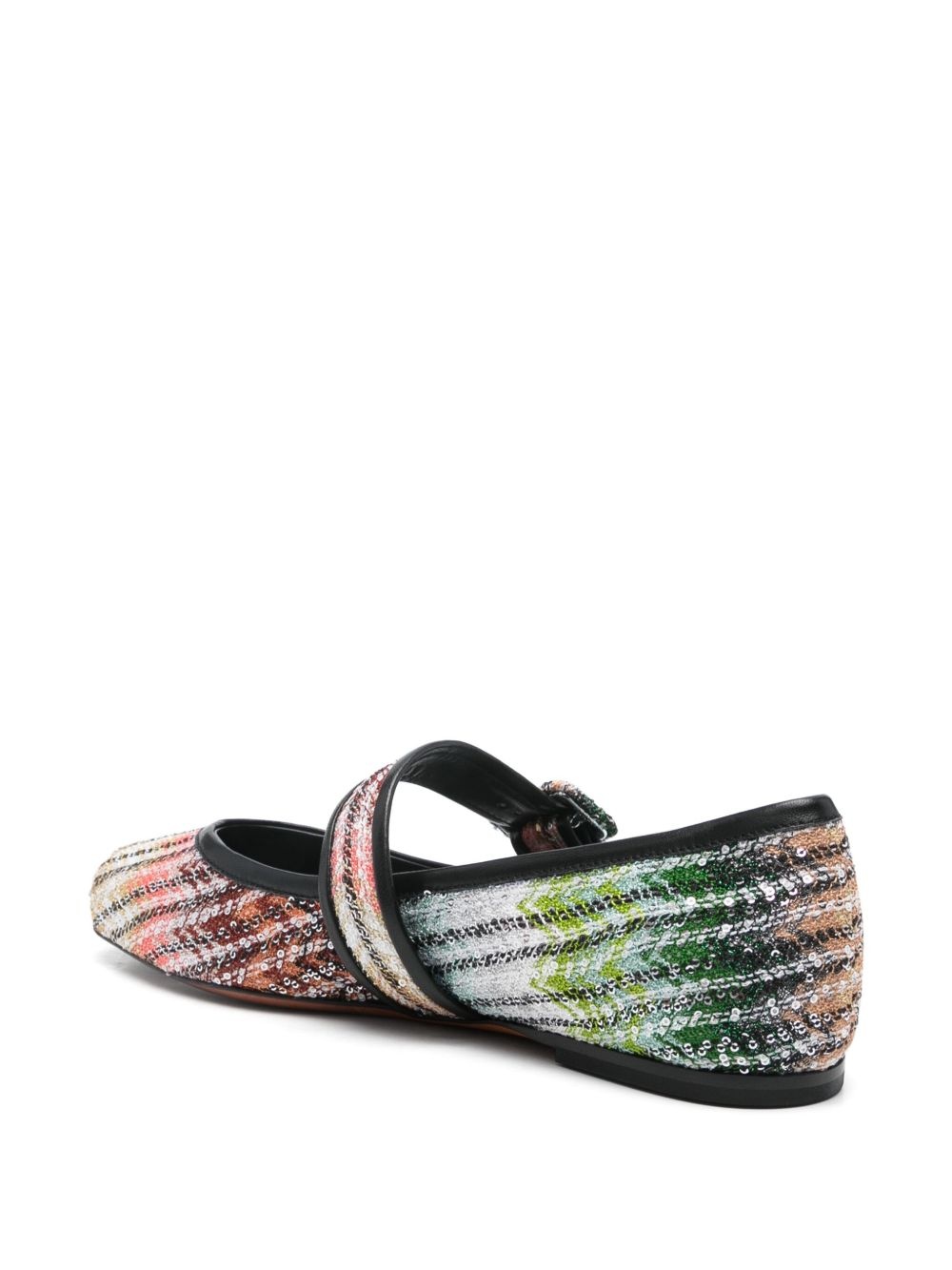 gradient woven ballerina shoes - 3