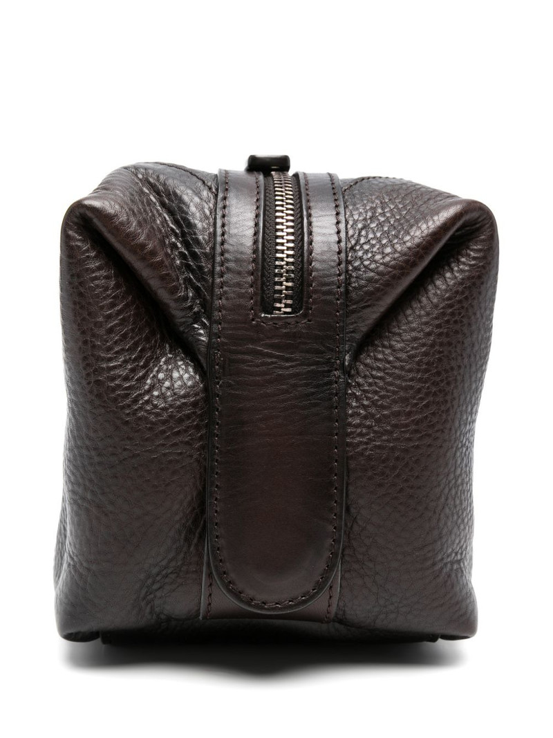zipped leather wash bag 3