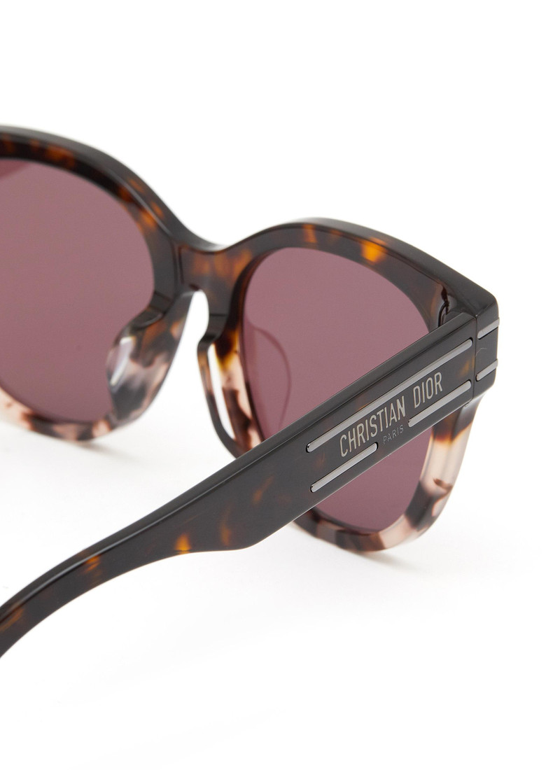 DIORSIGNATURE B6F TORTOISESHELL EFFECT ACETATE ROUND SUNGLASSES 3