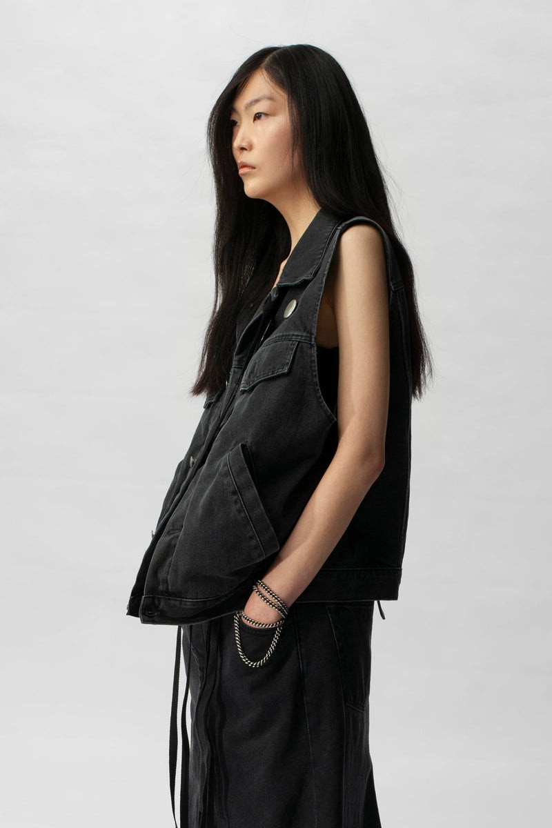 Ann Demeulemeester Juliette 5 Pockets High Comfort Sleveless Jacket outlook