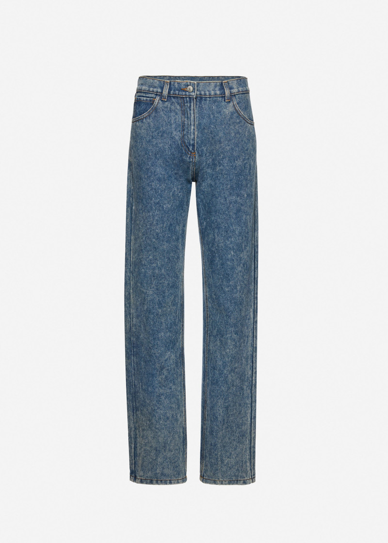 Straight-leg denim pants in vintage blue 1