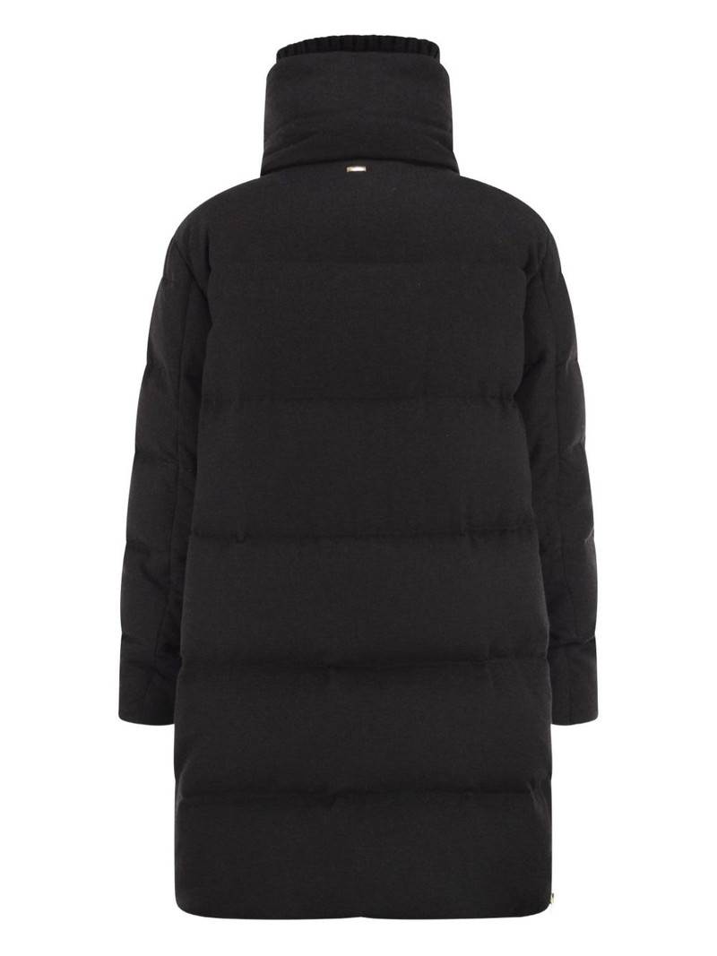 Herno striped-quilted coat outlook