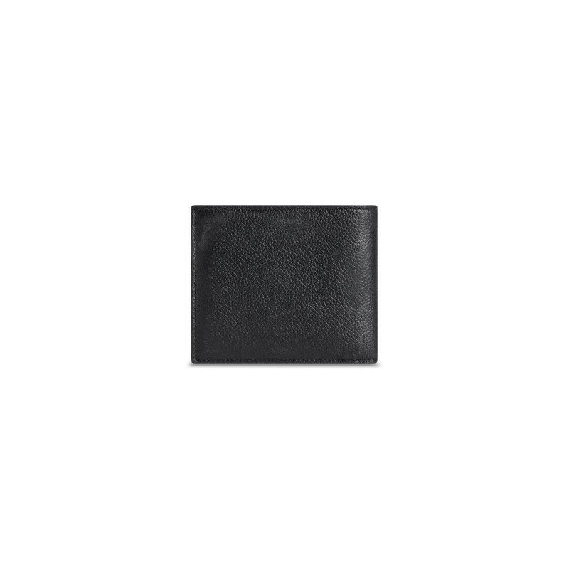 BALENCIAGA Men's Cash Square Folded Coin Wallet Used Effect in Black outlook