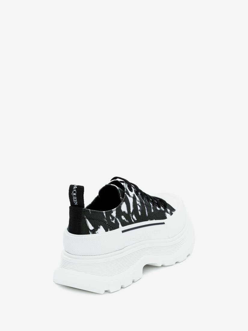 Mcqueen Graffiti Tread Slick Lace-up in Black/white - 3