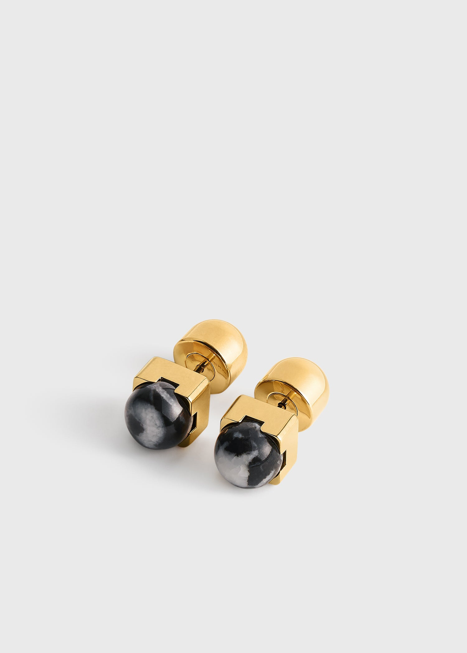 Jasper studs black/off white - 5