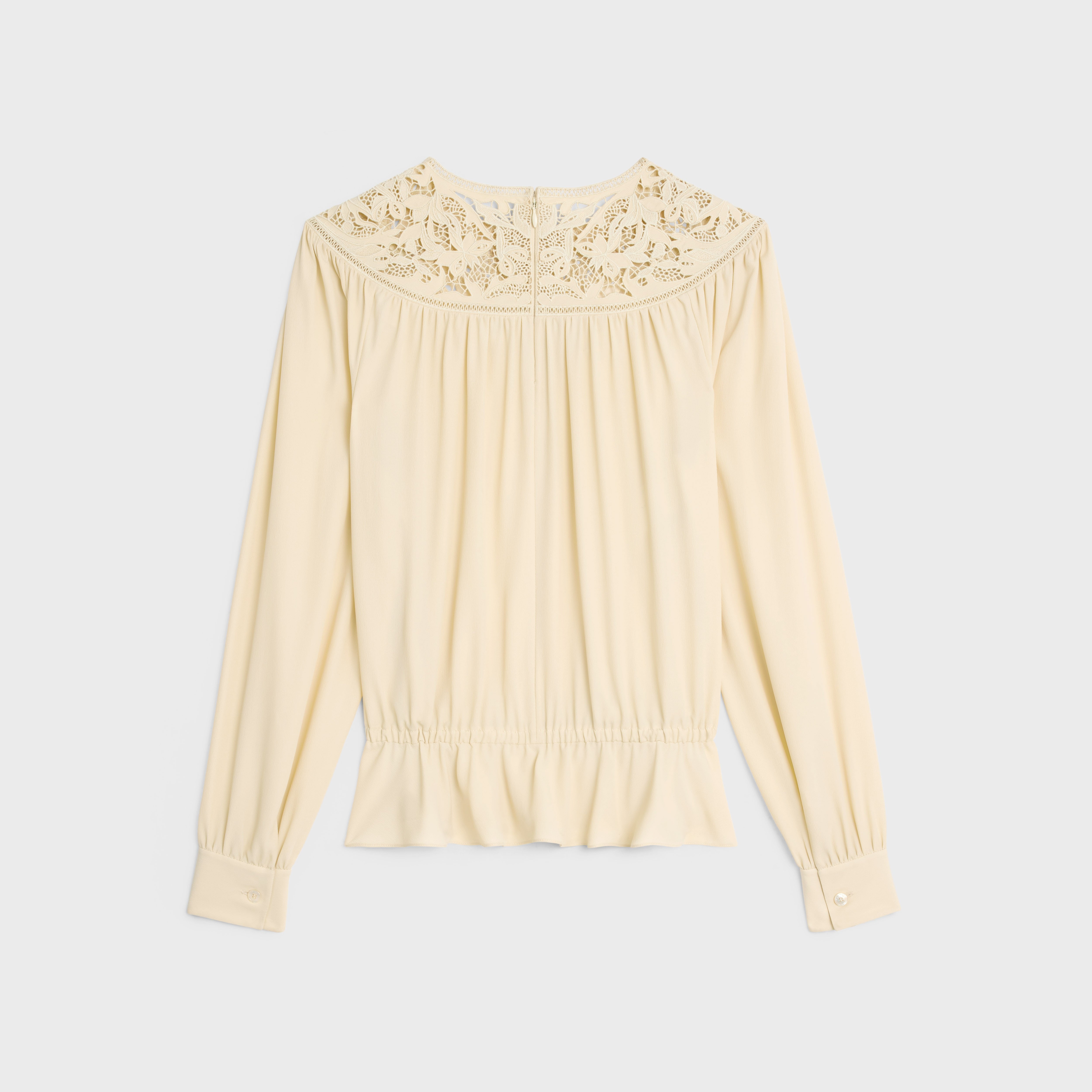 Guipure blouse in silk crepe and acetate - 2