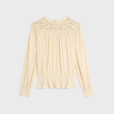 CELINE Guipure blouse in silk crepe and acetate outlook