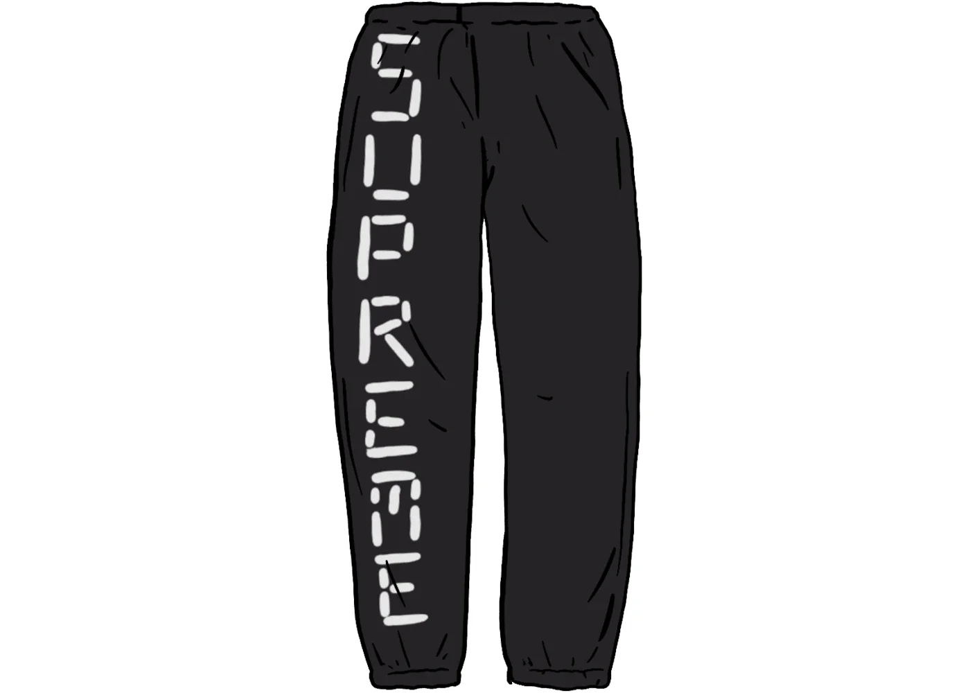 Supreme Digital Logo Track Pant Black - 1