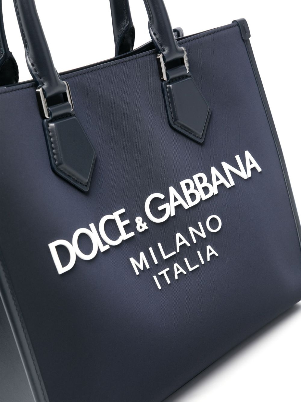 logo-embossed canvas tote bag - 4
