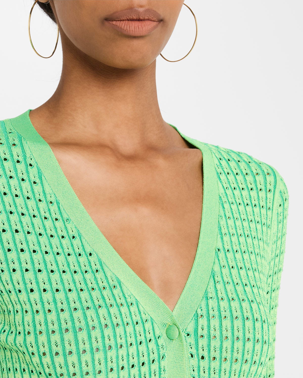 Elise Vneck Ls Cardigan - 5