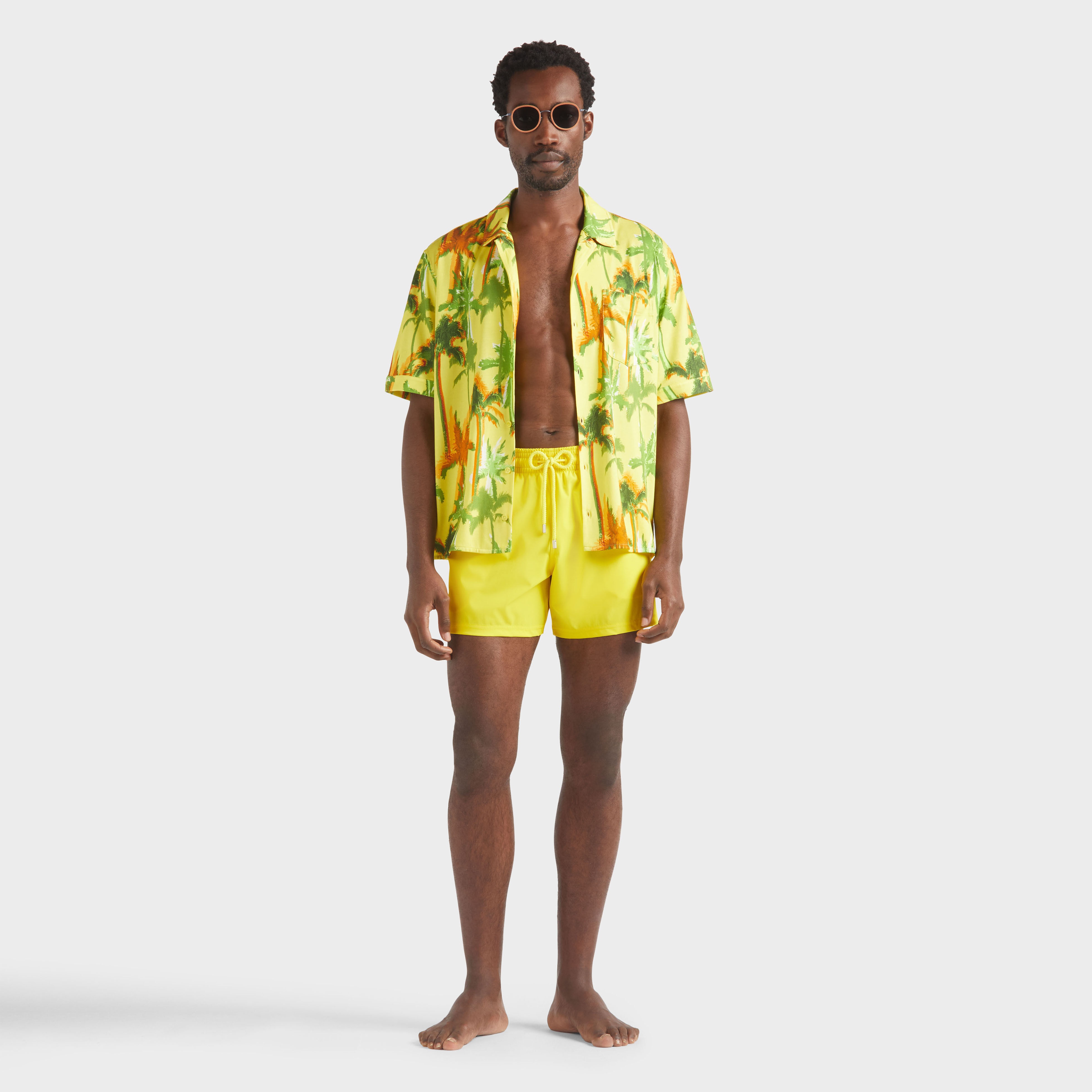 Men Stretch Short Swim Trunks Solid - 4