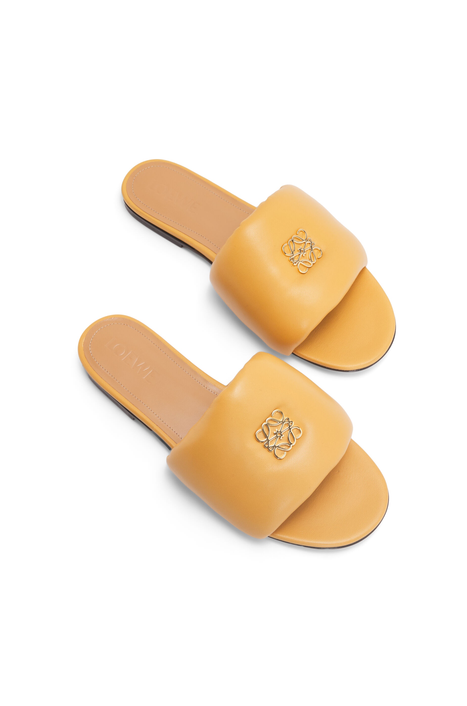 Anagram padded slide in lambskin - 3