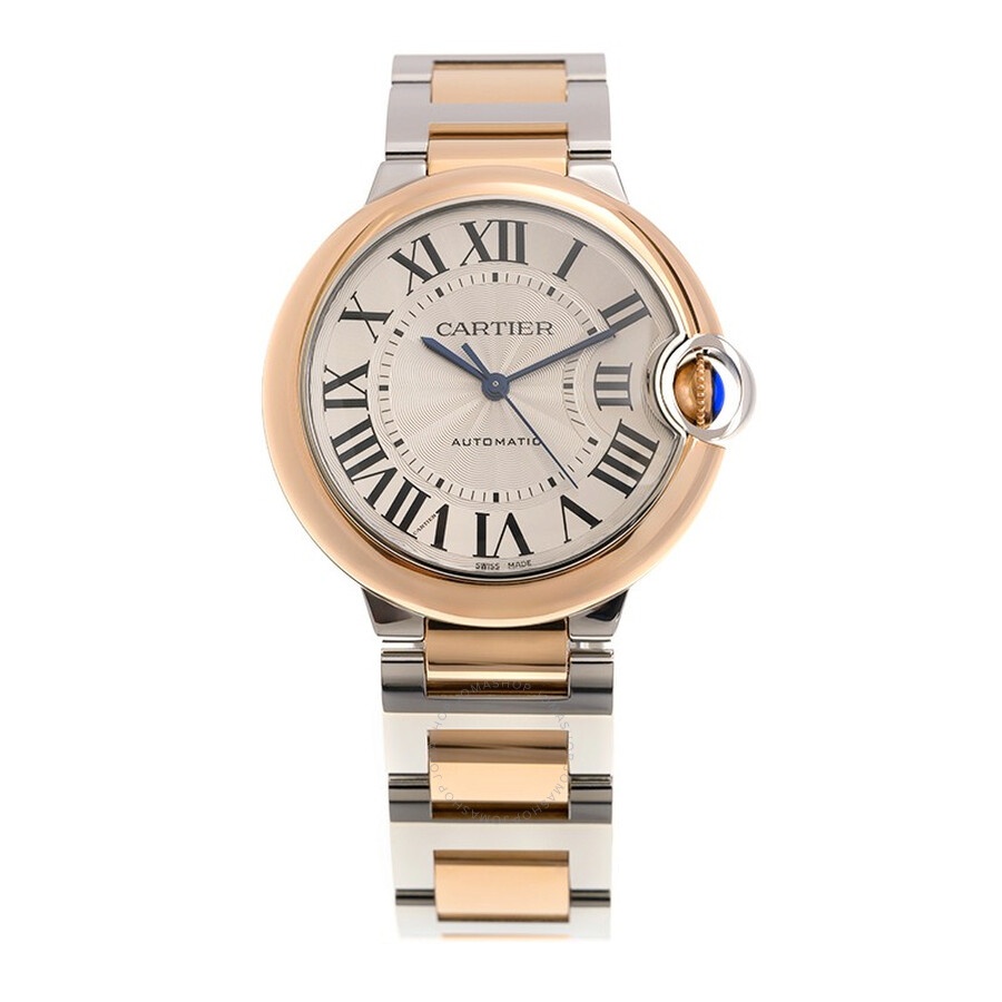 Cartier Ballon Bleu 36 Automatic 18kt Rose Gold and Stainless Steel Silver Dial Ladies Watch W2BB003 - 2