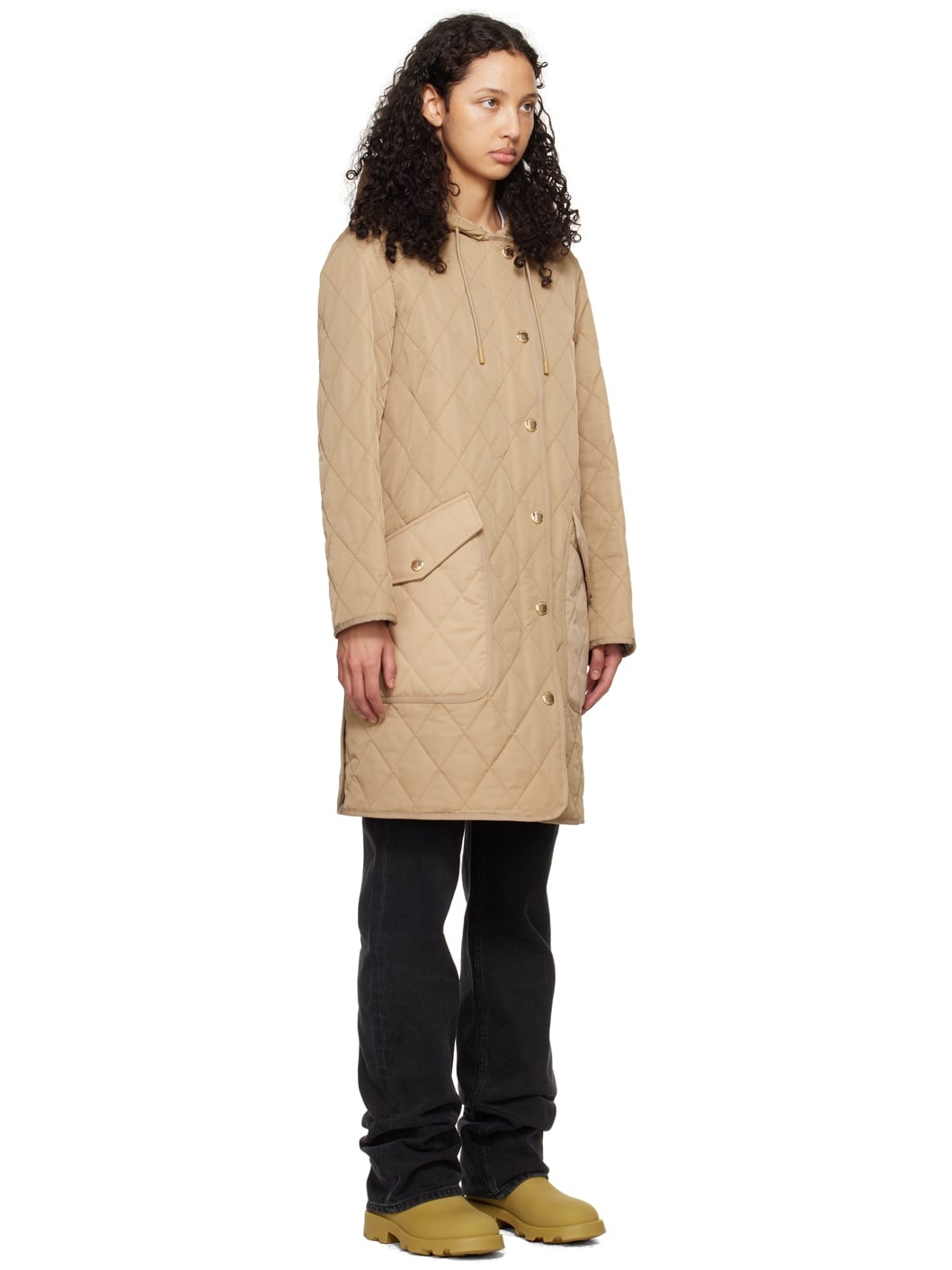 Beige Quilted Thermoregulated Jacket - 2