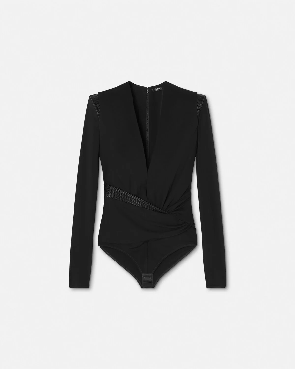 Deep V-Neck Crêpe Bodysuit - 1
