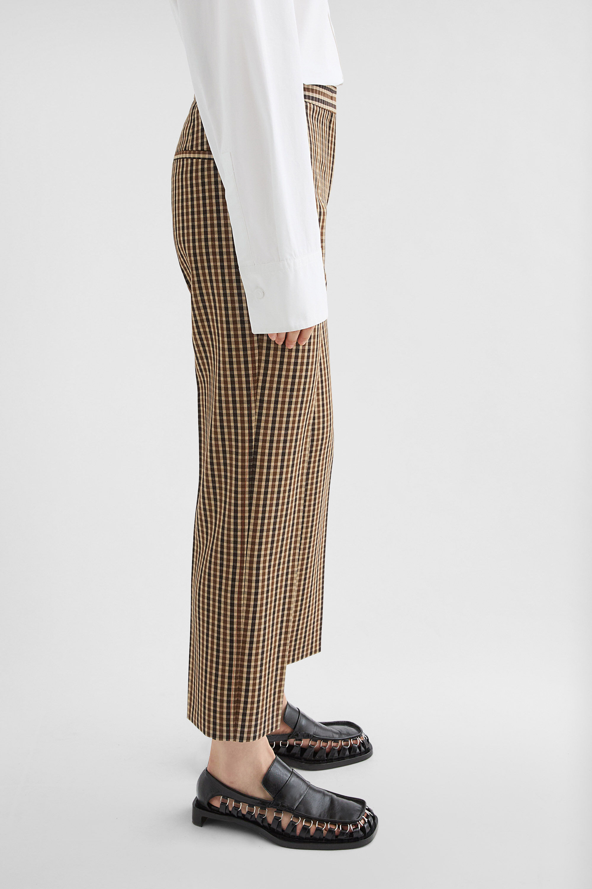 Wool Canvas Tailored Trousers - 2